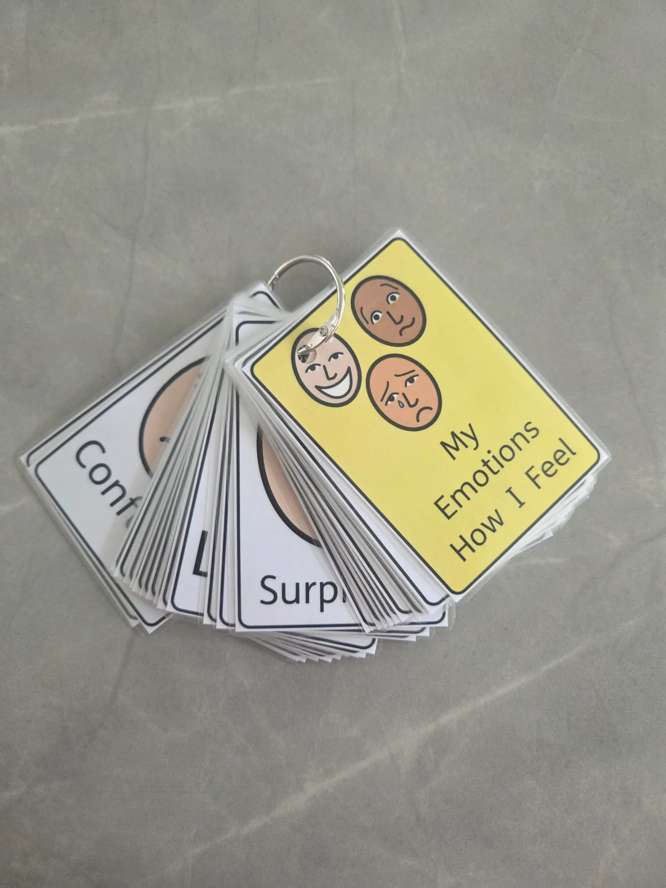 Visual emotions flash cards