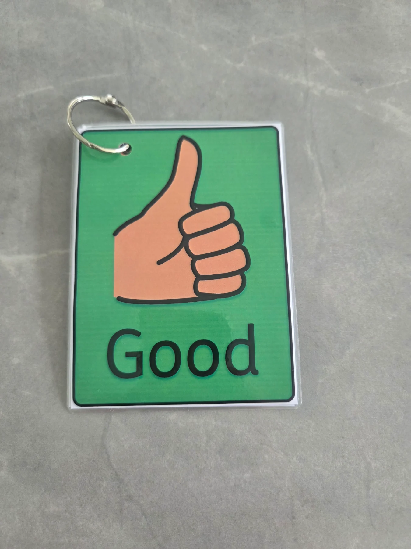 Visual warning flash cards