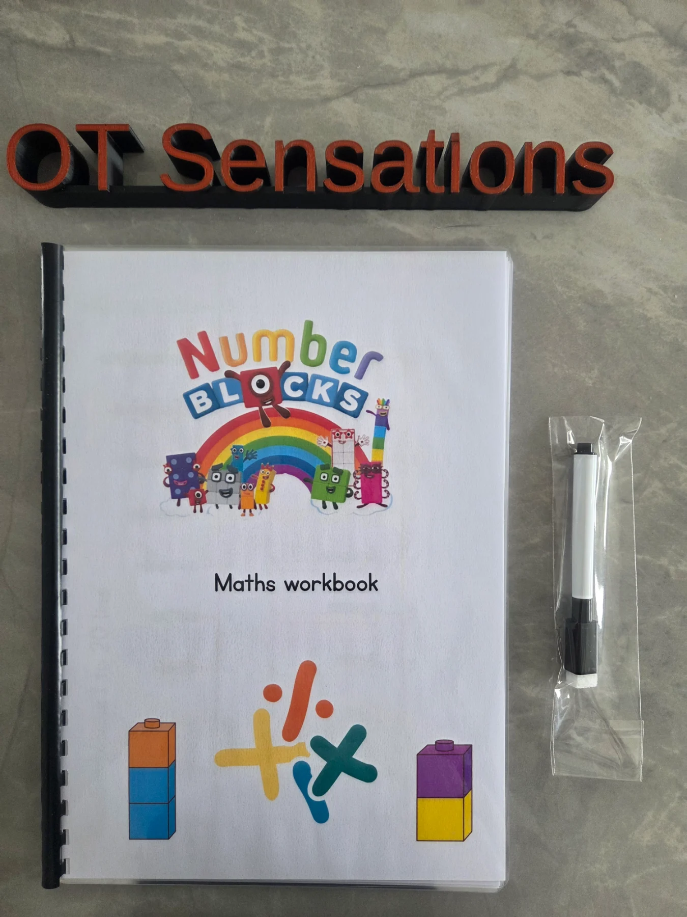 Numberblocks maths book with pen