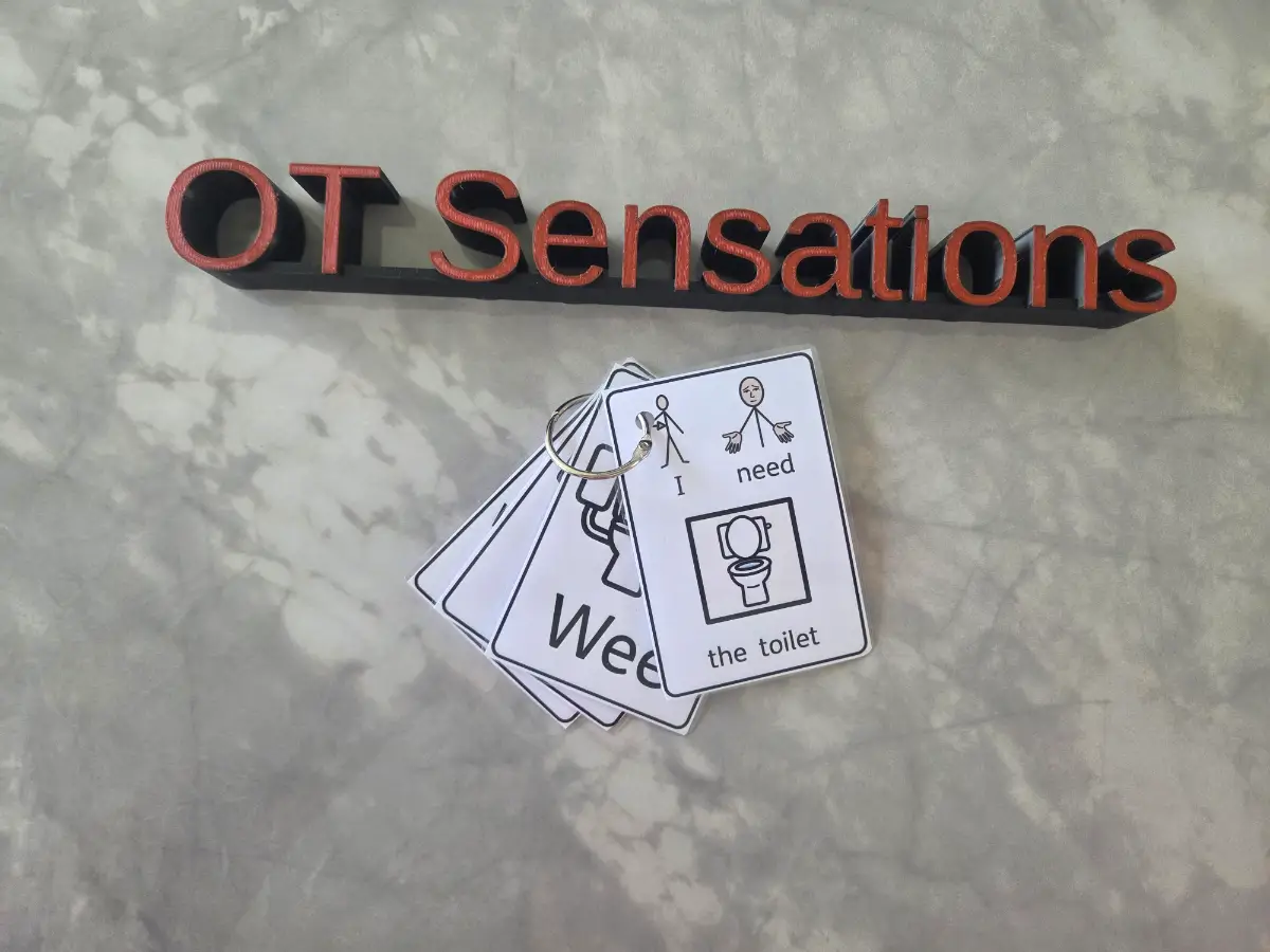 Widgit toileting warning flash cards