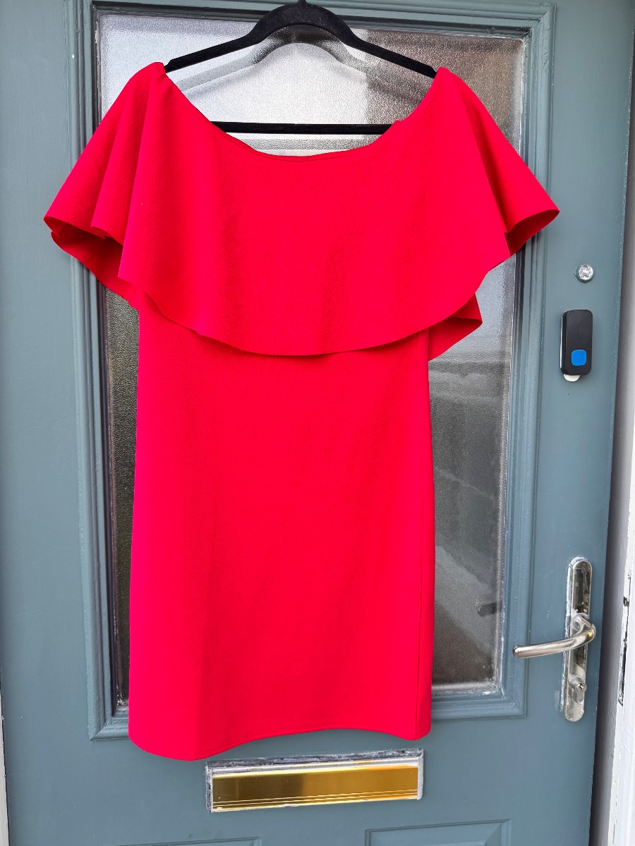 Quiz Red Dress UK 14 Women’s Occasion Party Wedding Guest Dress