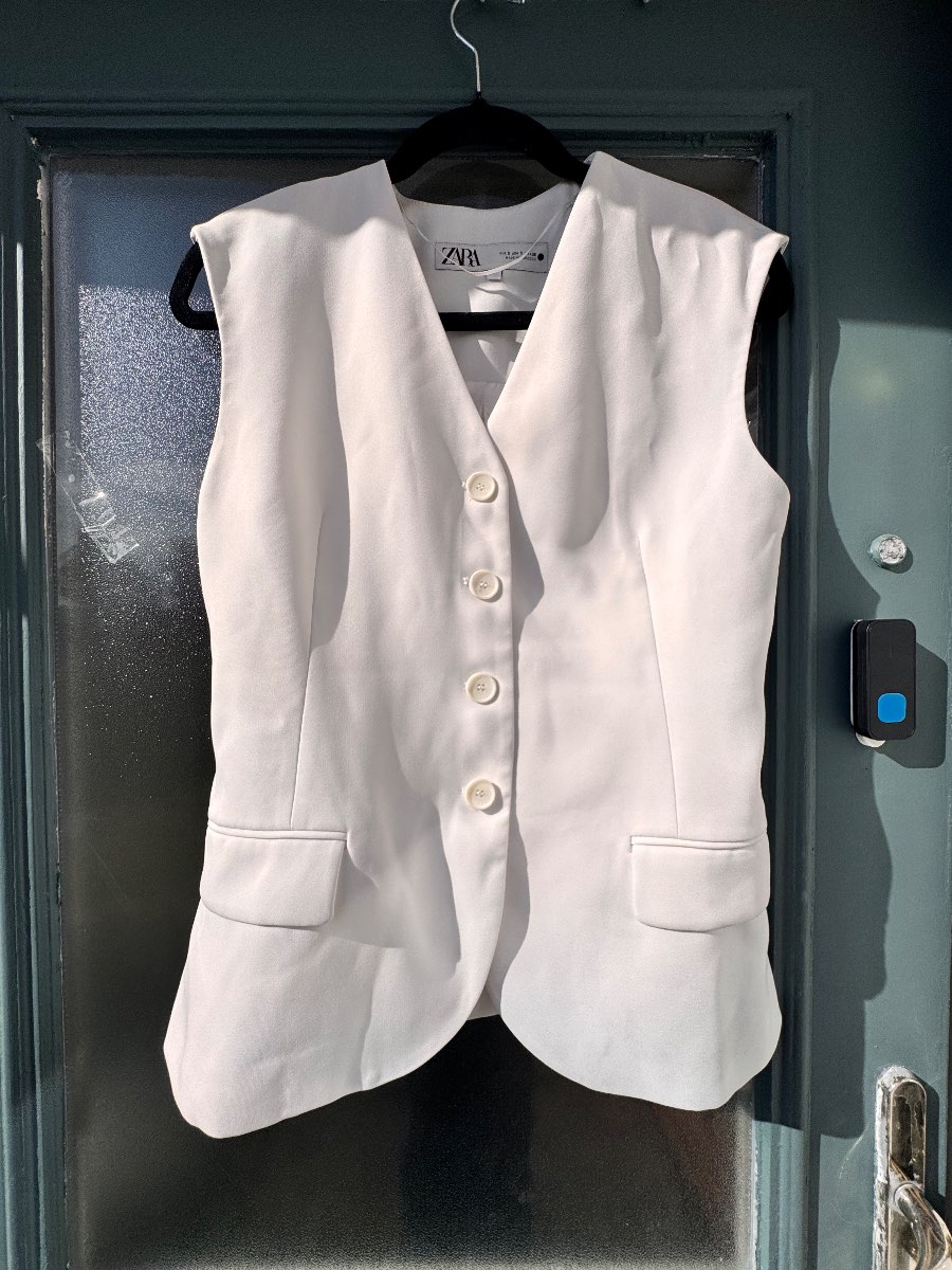 Zara Women’s Waistcoat UK XS Smart Tailored Sleeveless Vest Top