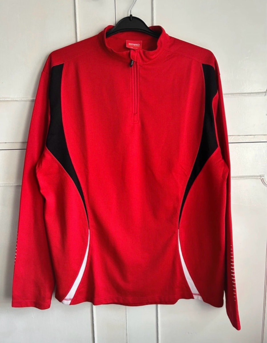 Spiro R178X 1/4 Zip Red And Black Performance Top | Size 3XL