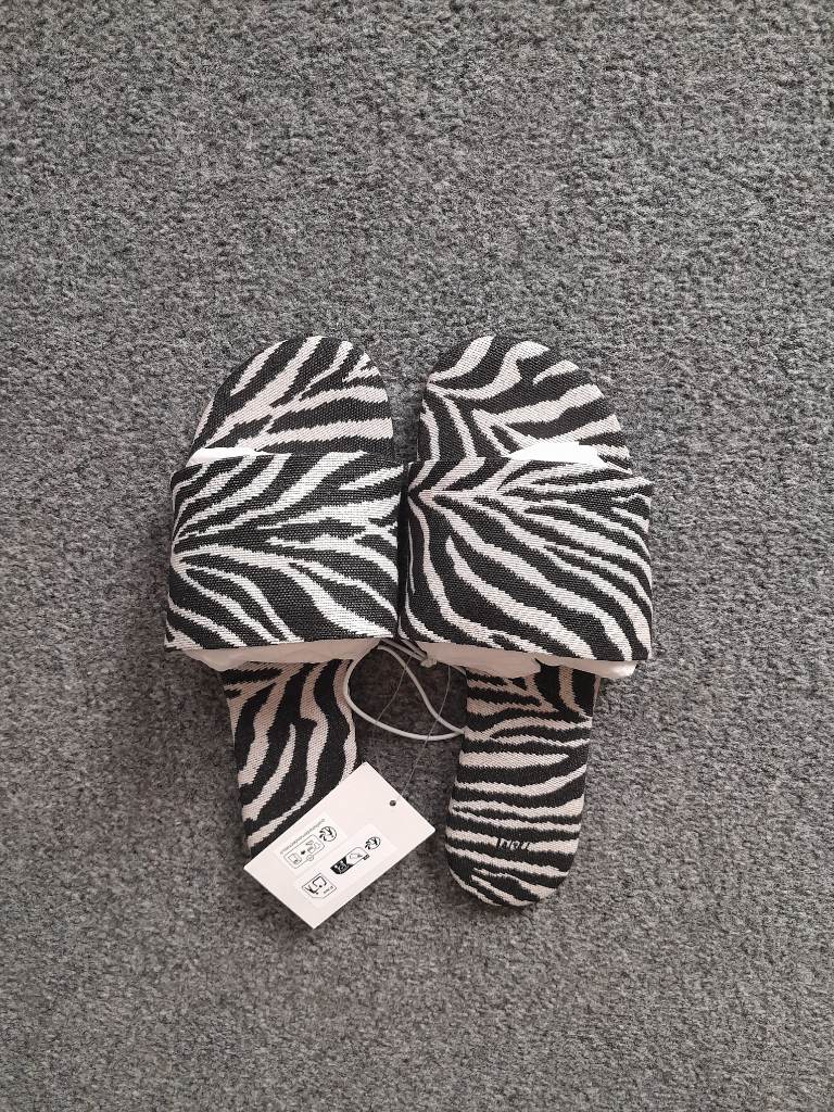 Zebra Print Sandals - Size 5