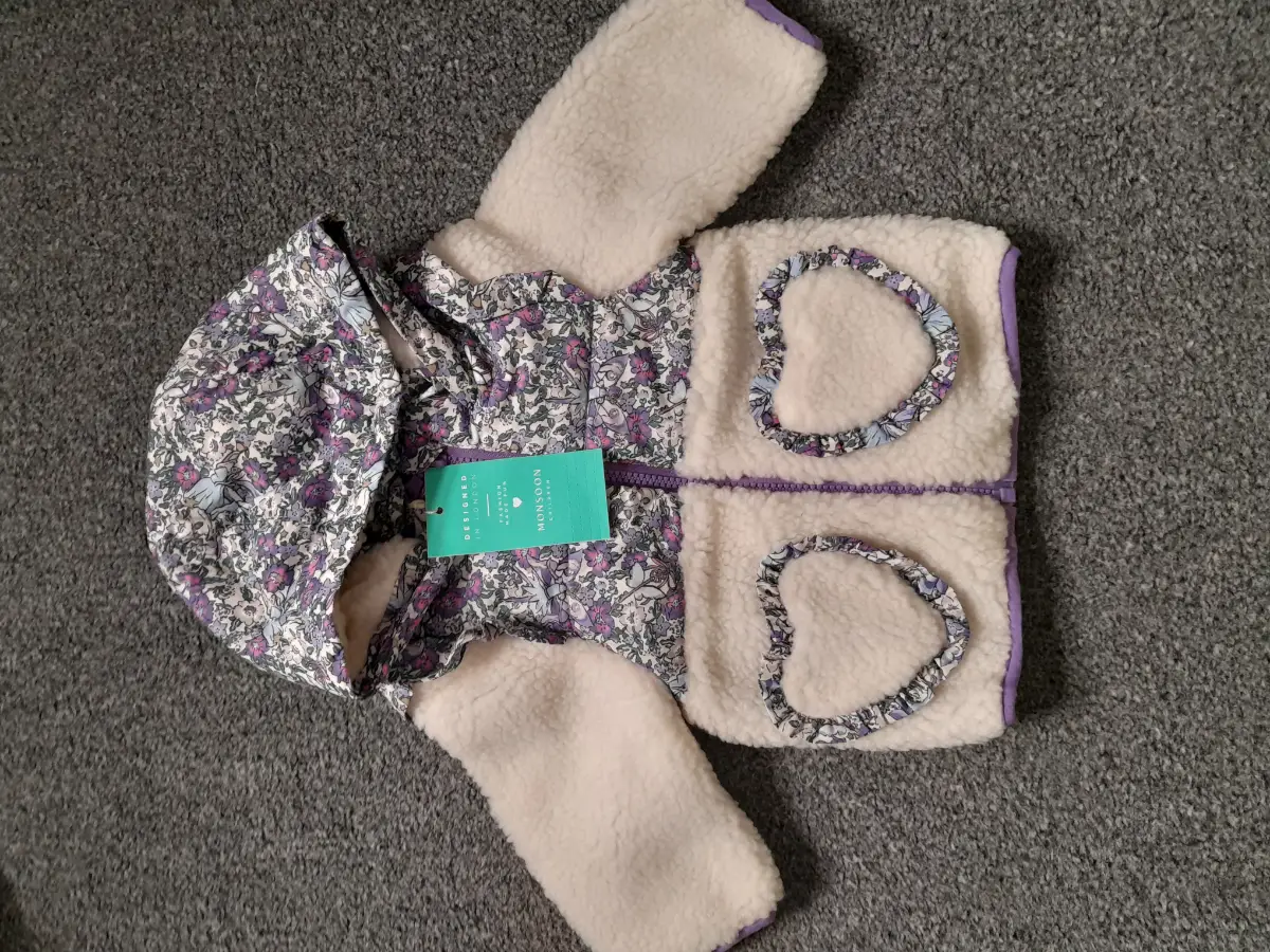 Monsoon Baby Girls Floral Coat Size 3-6 Months