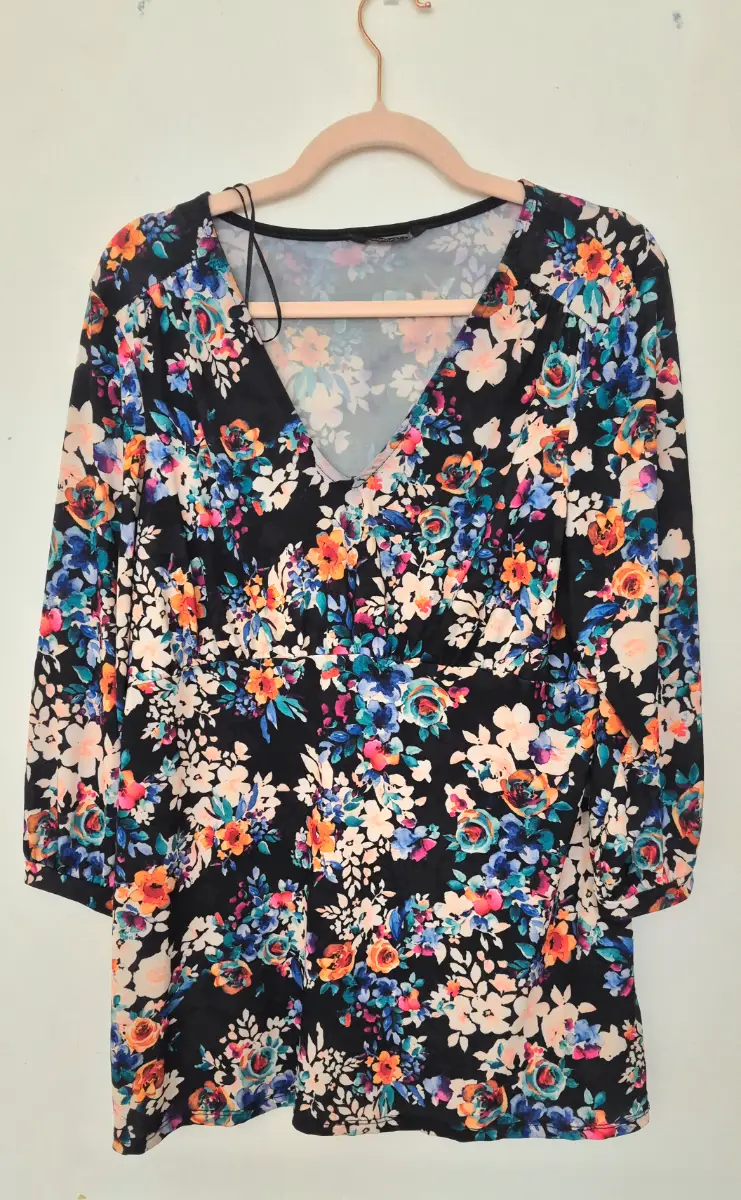 Roman Originals Floral Tunic Dress Size 16 Longline Top