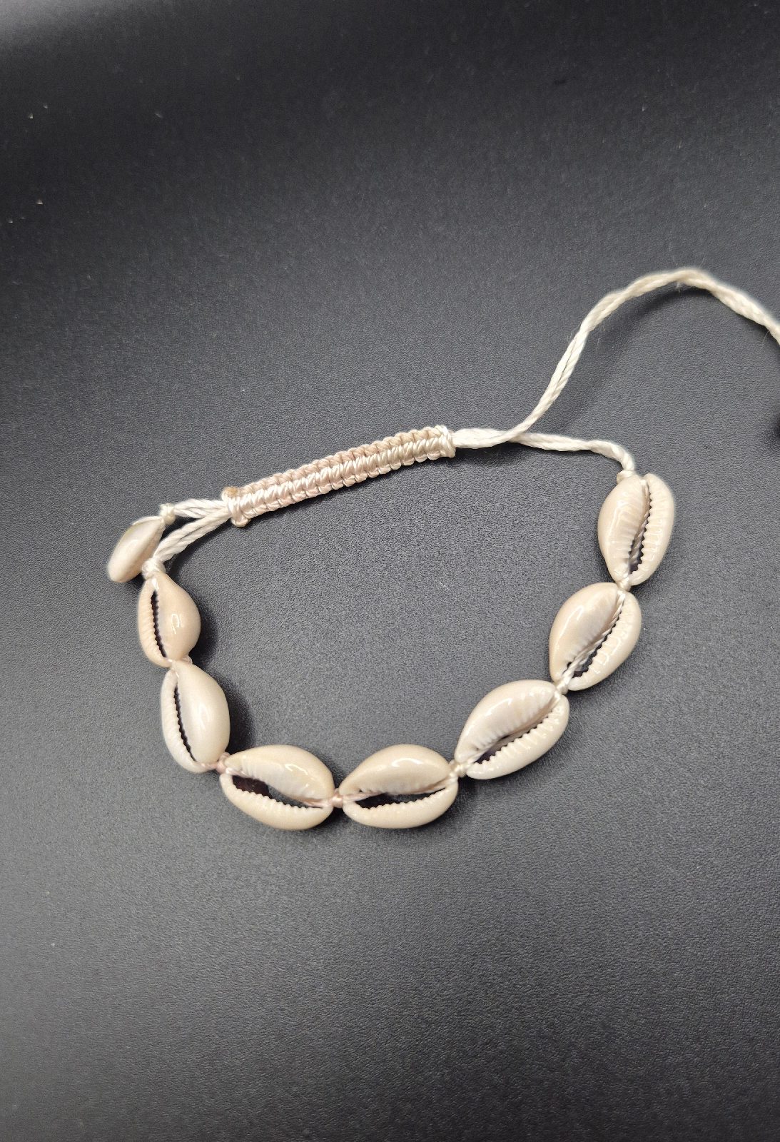 Adjustable Boho Style Cowrie Shell Cord Bracelet B84