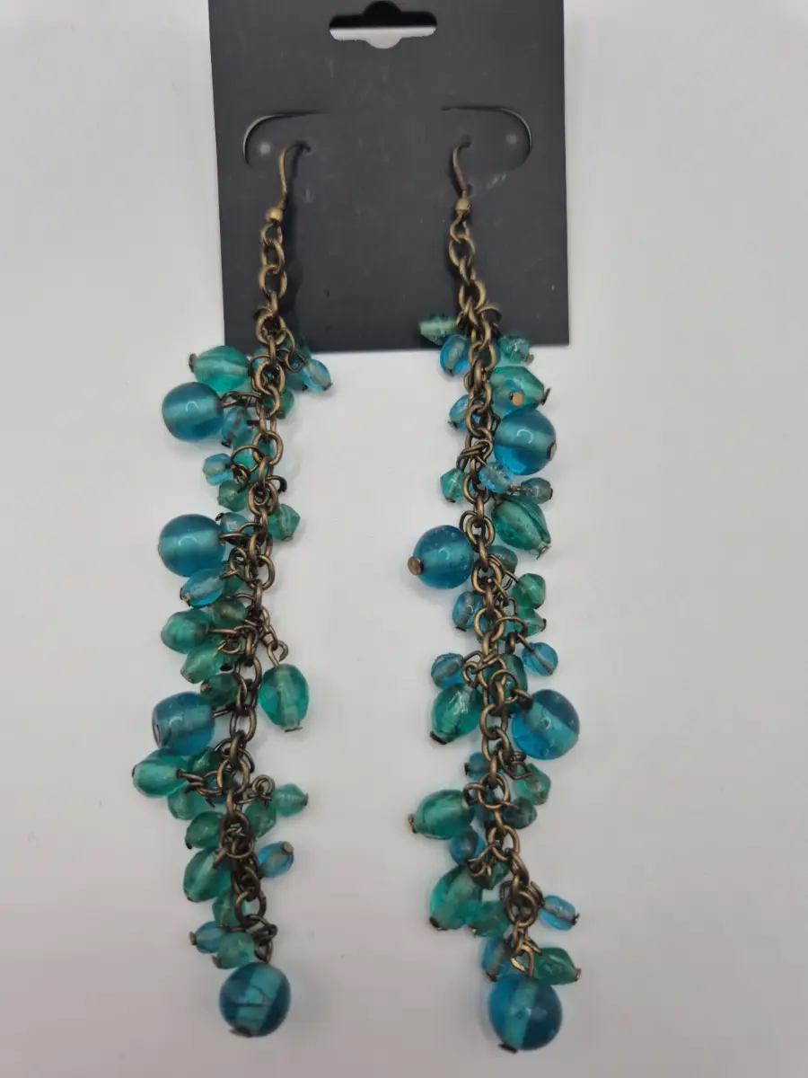 Turquoise Multi Stone Dangle Earrings