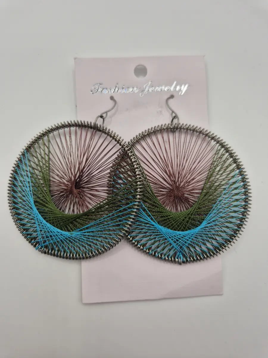 Threaded Hoop Earrings