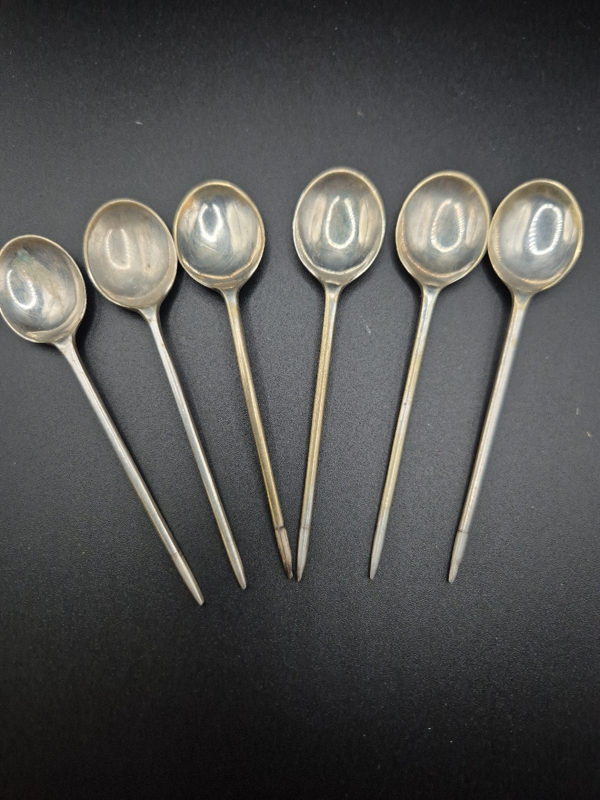 Set of Antique Vintage EPNS Silver Plated Coffee Spoons