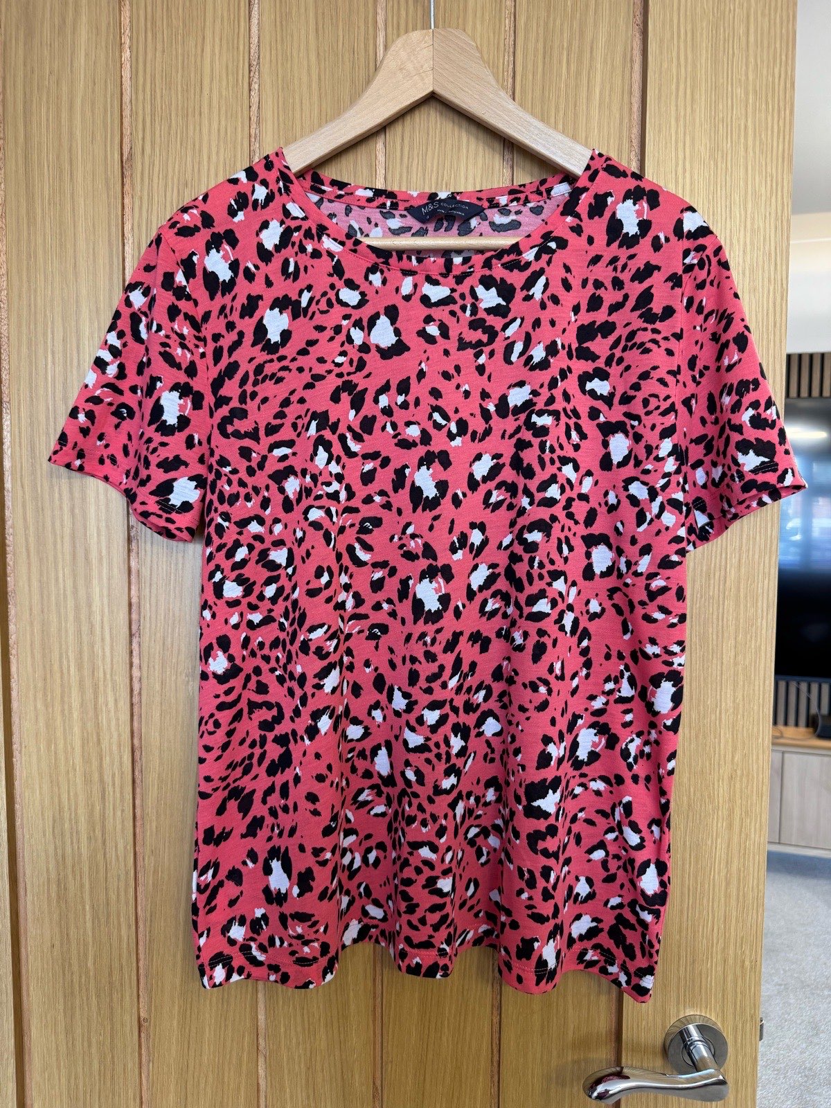 M&S Collection size 12 animal print T-shirt.  Excellent condition , wardrobe staple