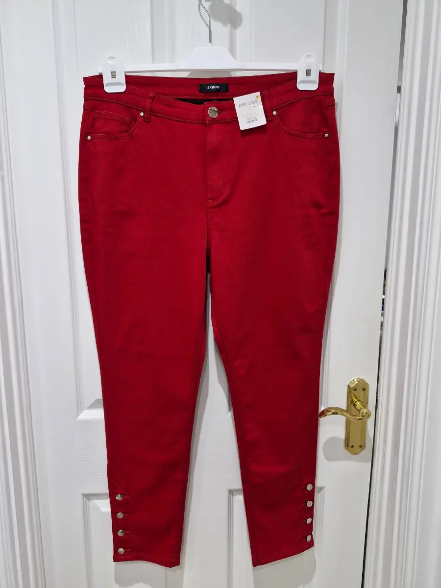 Per una/ Red Skinny Roma Rise Jean's/ Size 18uk/ NWT RRP £39.50