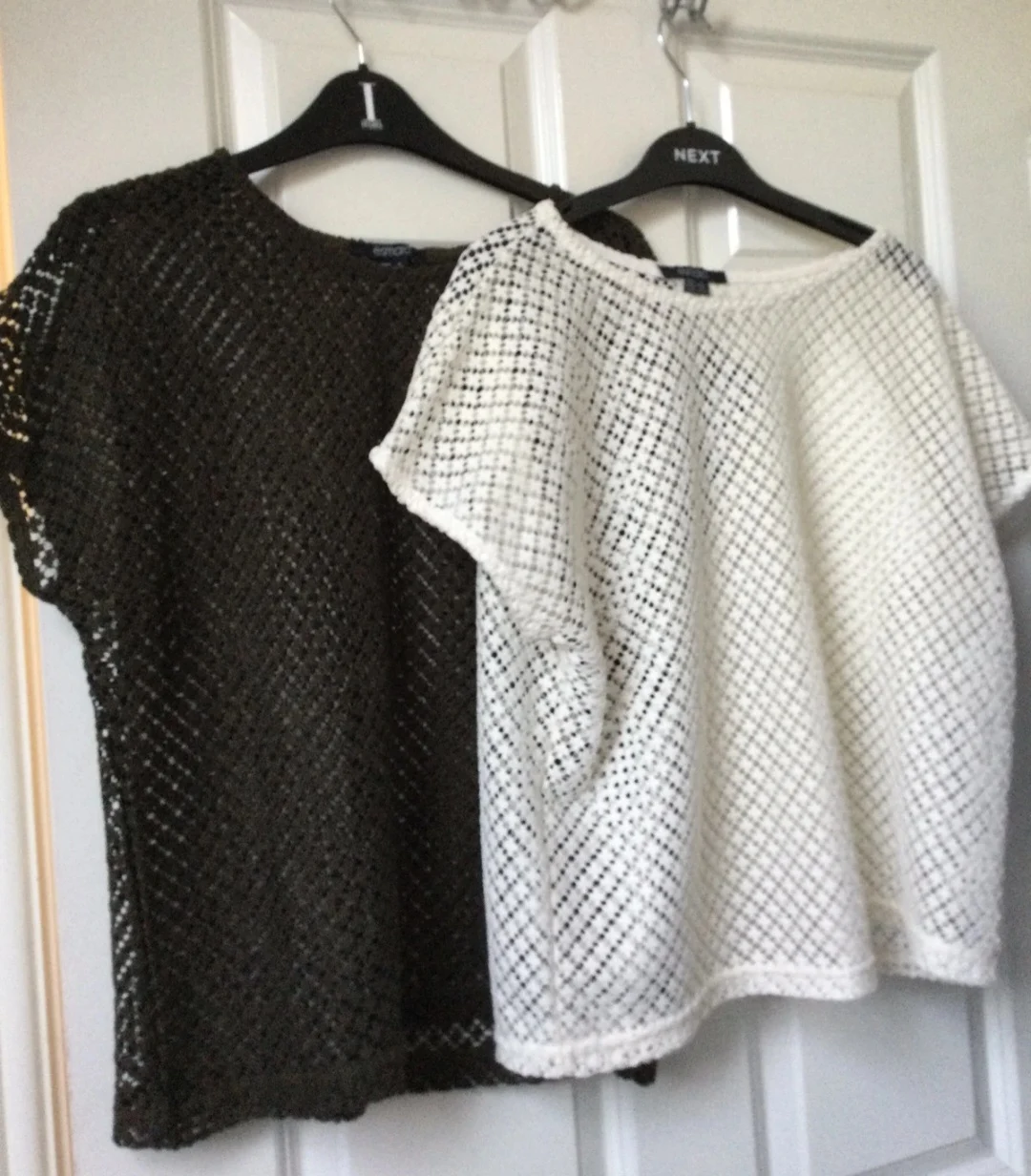 2X open knit tops