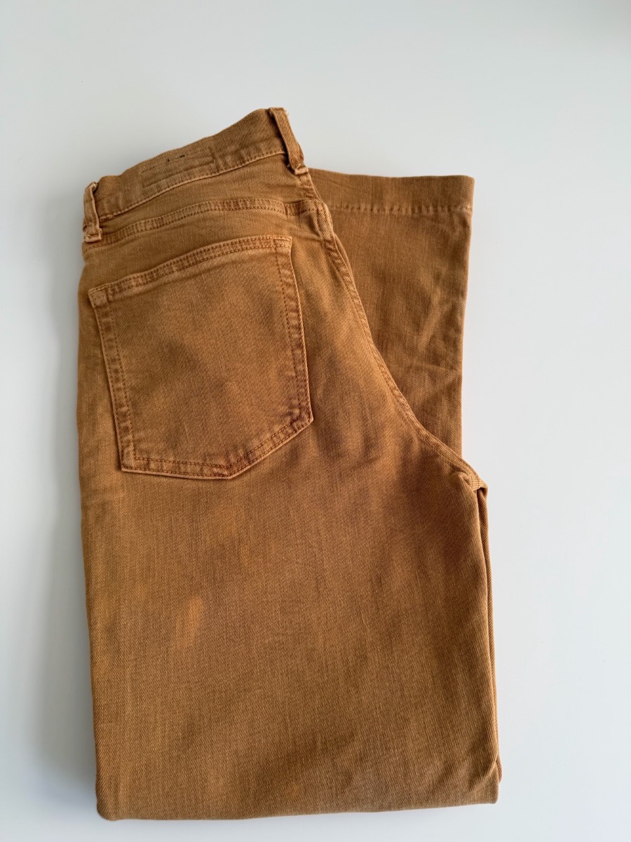 Zara women’s mustard ankle grazer jeans size 10