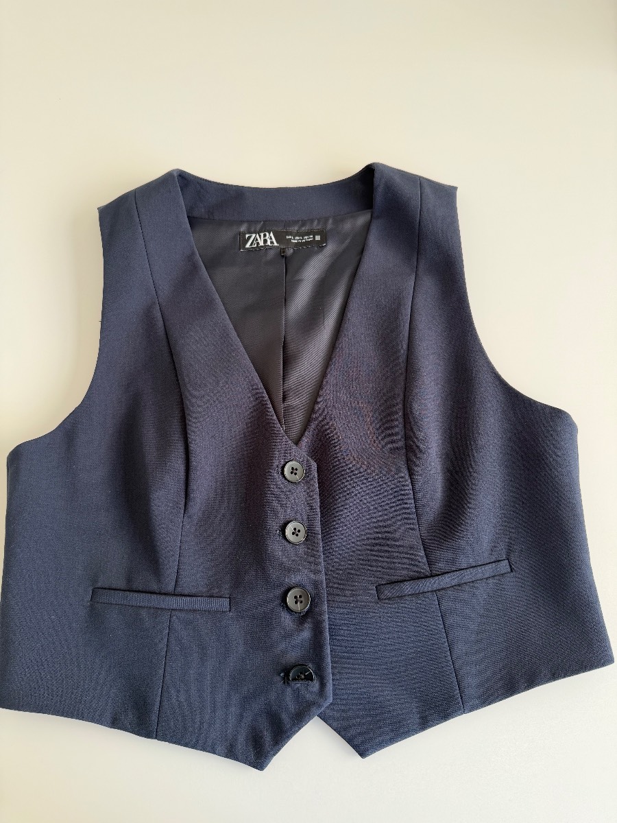 Zara Navy Women’s waistcoat Size large