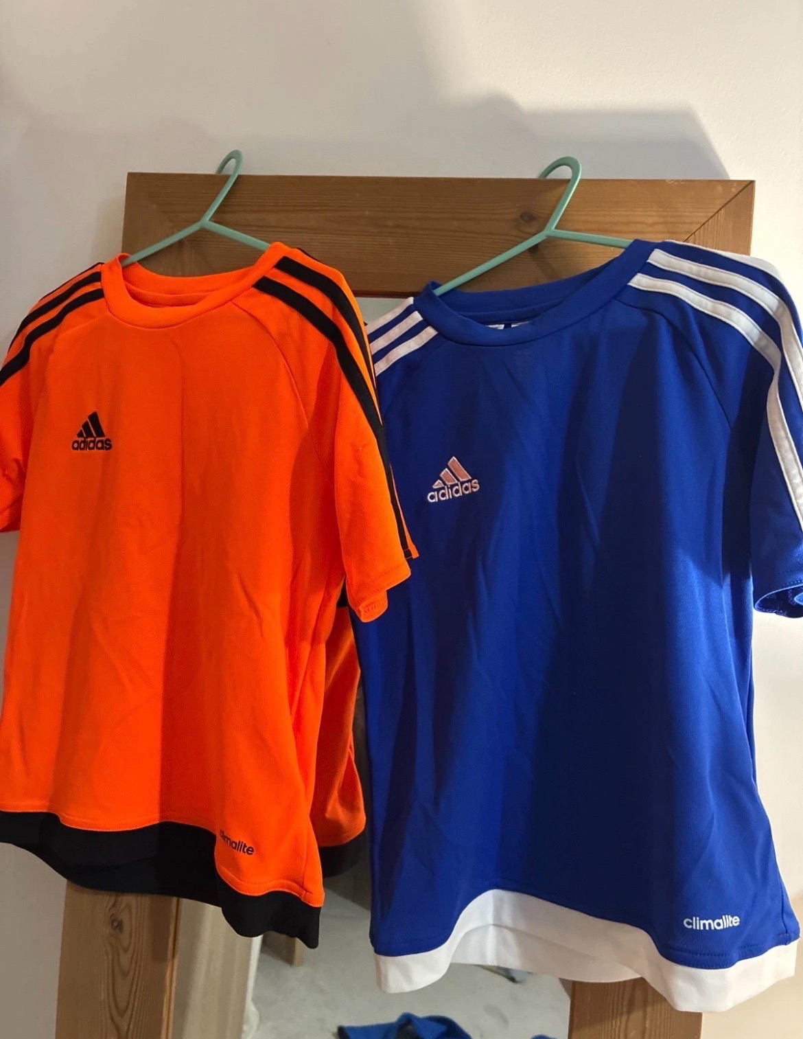 Adidas Climalite Kids Sports T-Shirts Bundle - Age 7-8 Years / Orange & Blue