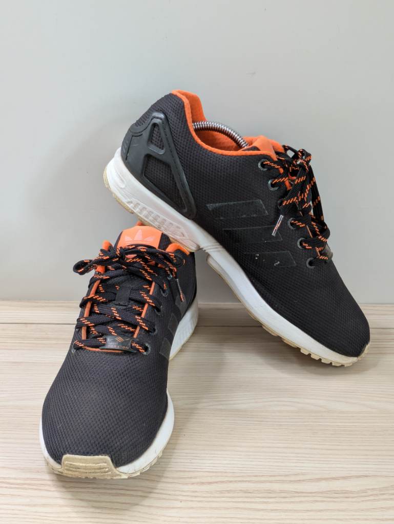 Adidas Originals ZX Flux Torsion Trainers Black Orange UK 9