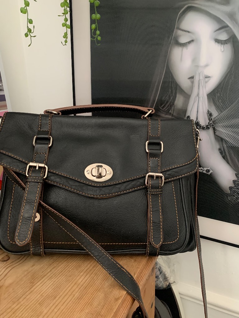 Clarks leather satchel bag