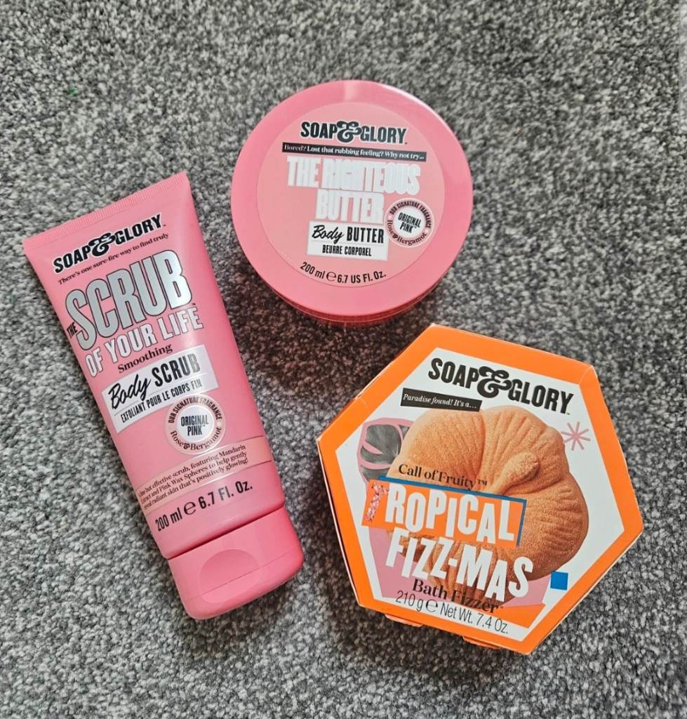 Soap & Glory Bundle - Body Butter, Hand Cream, Bath Fizzer - Brand New