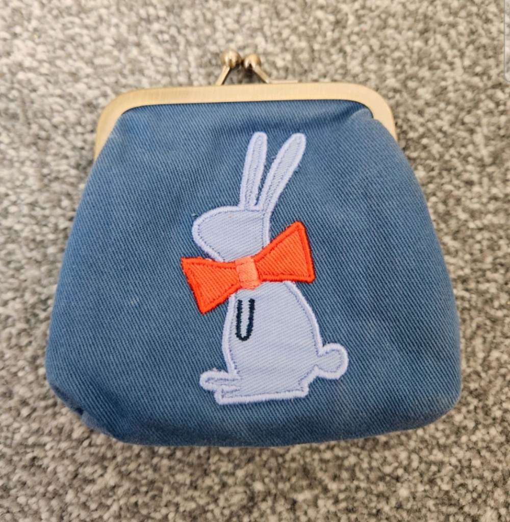 Bunny Motif Snap Close Purse