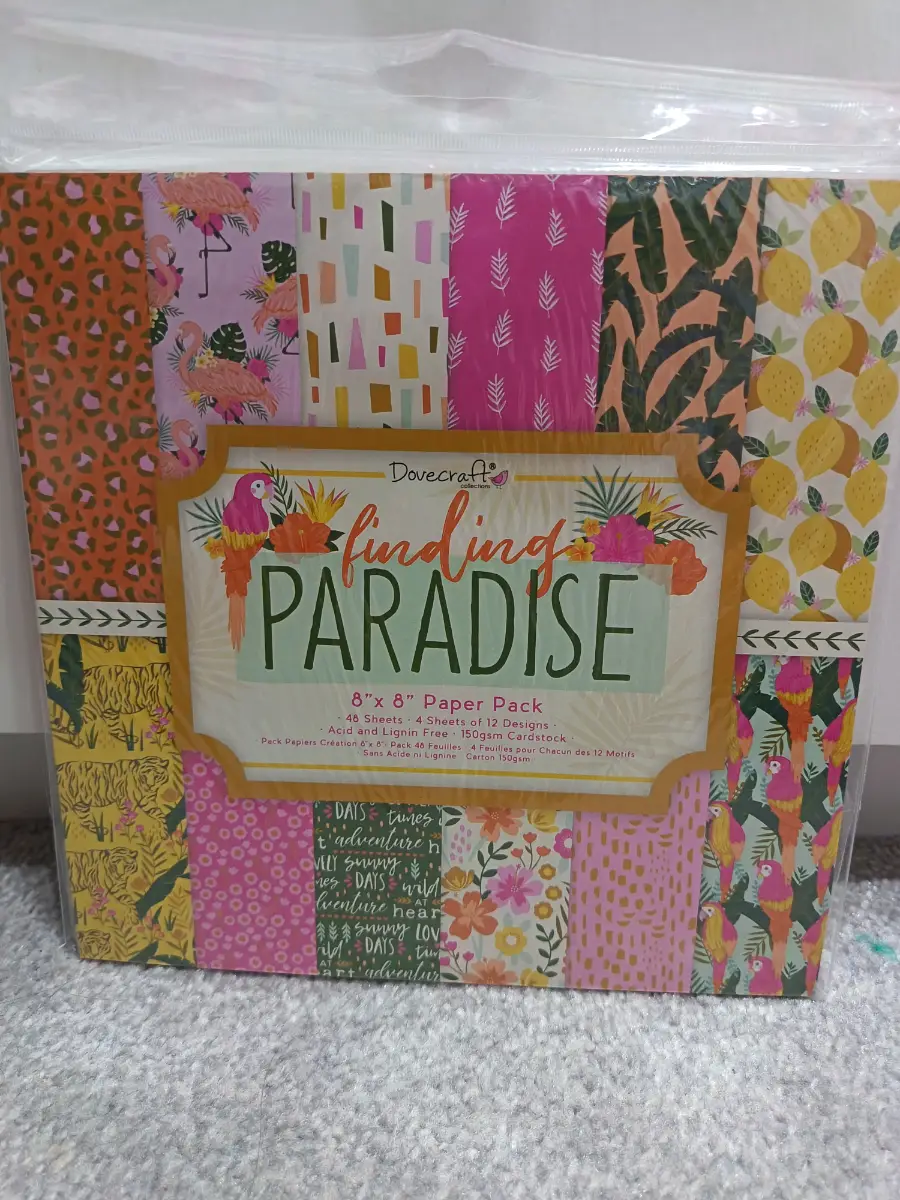 Dovecraft Finding Paradise scrapbooking paper pad 8x8" Brand new