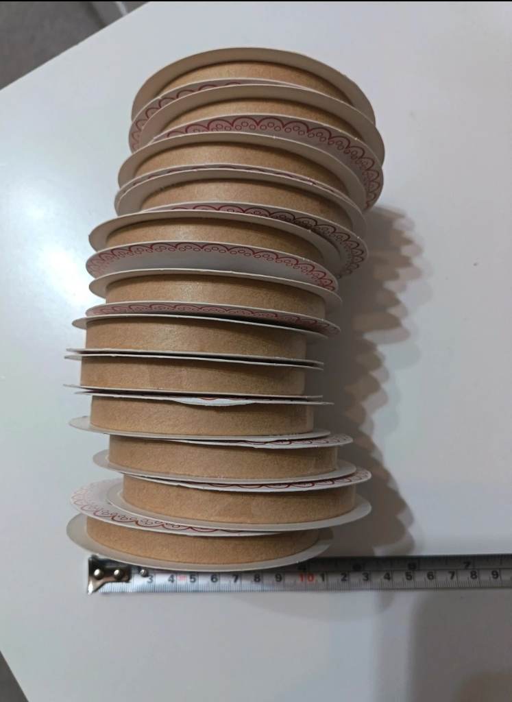 12 x small cardboard ribbon storage bobbins