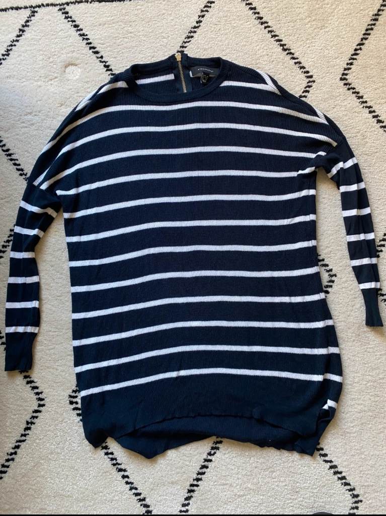 Primark atmosphere navy and white striped jumper size 6 / 8