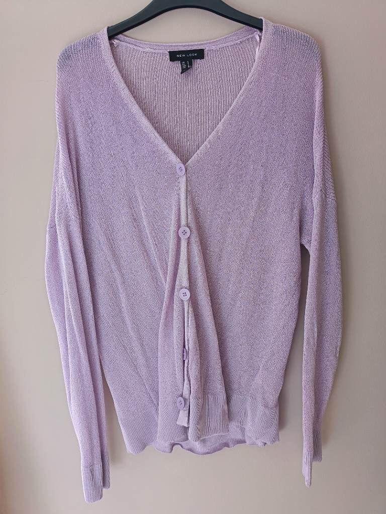New look size small 8 / 10 light summer cardigan lilac
