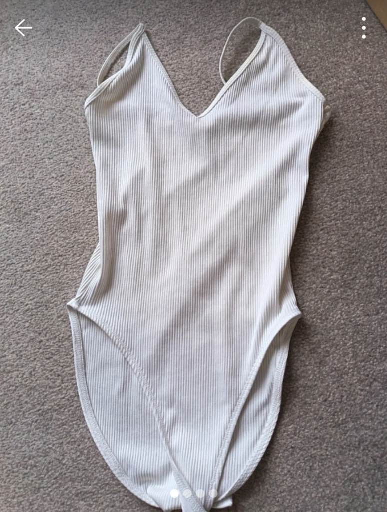 Miss Selfridge white strappy bodysuit size 8 / 10