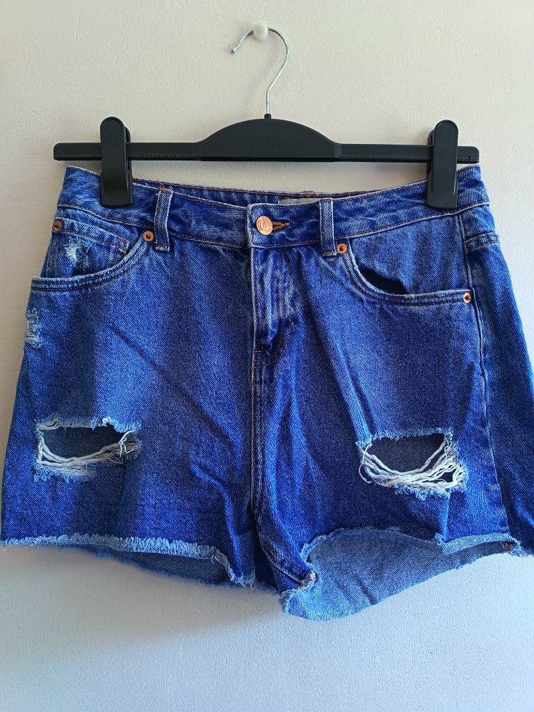 New Look ripped jean shorts size 8 age 15 jeans denim