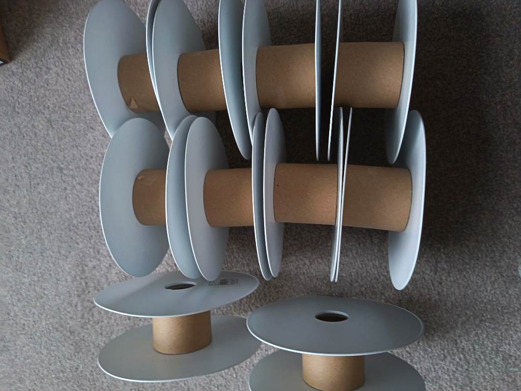 10 x chunky plastic bobbins reels for ribbon storage