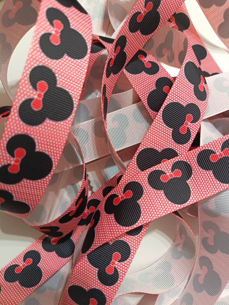 Minnie mouse red polka dot grosgrain ribbon