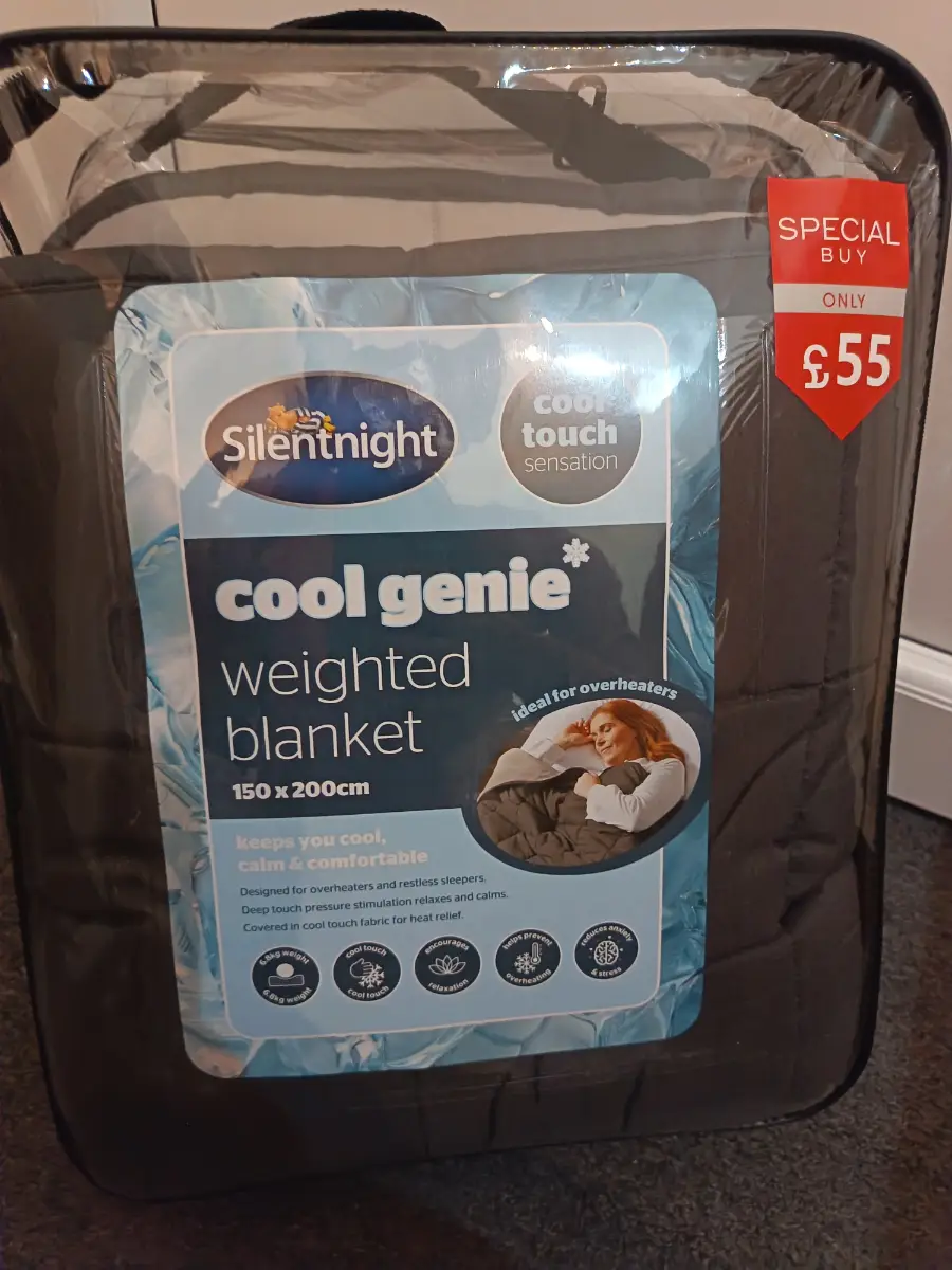 Silentnight cool genie weighted blanket 150cm x 200cm cool touch