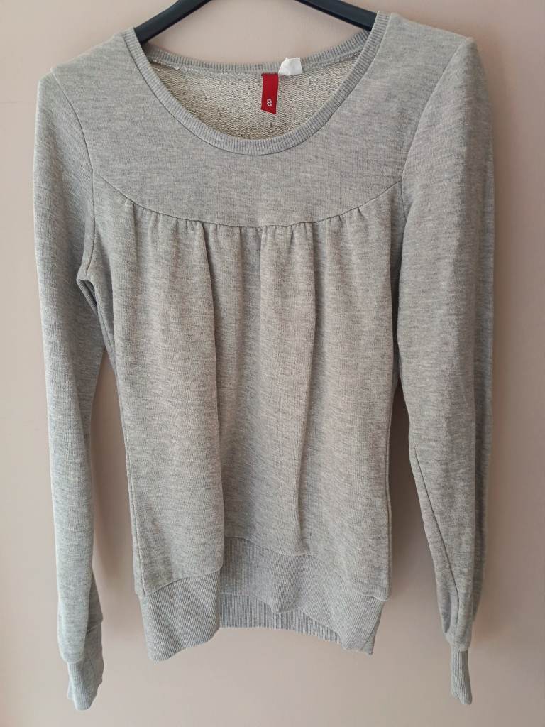 H&M size 8 plain light grey jumper