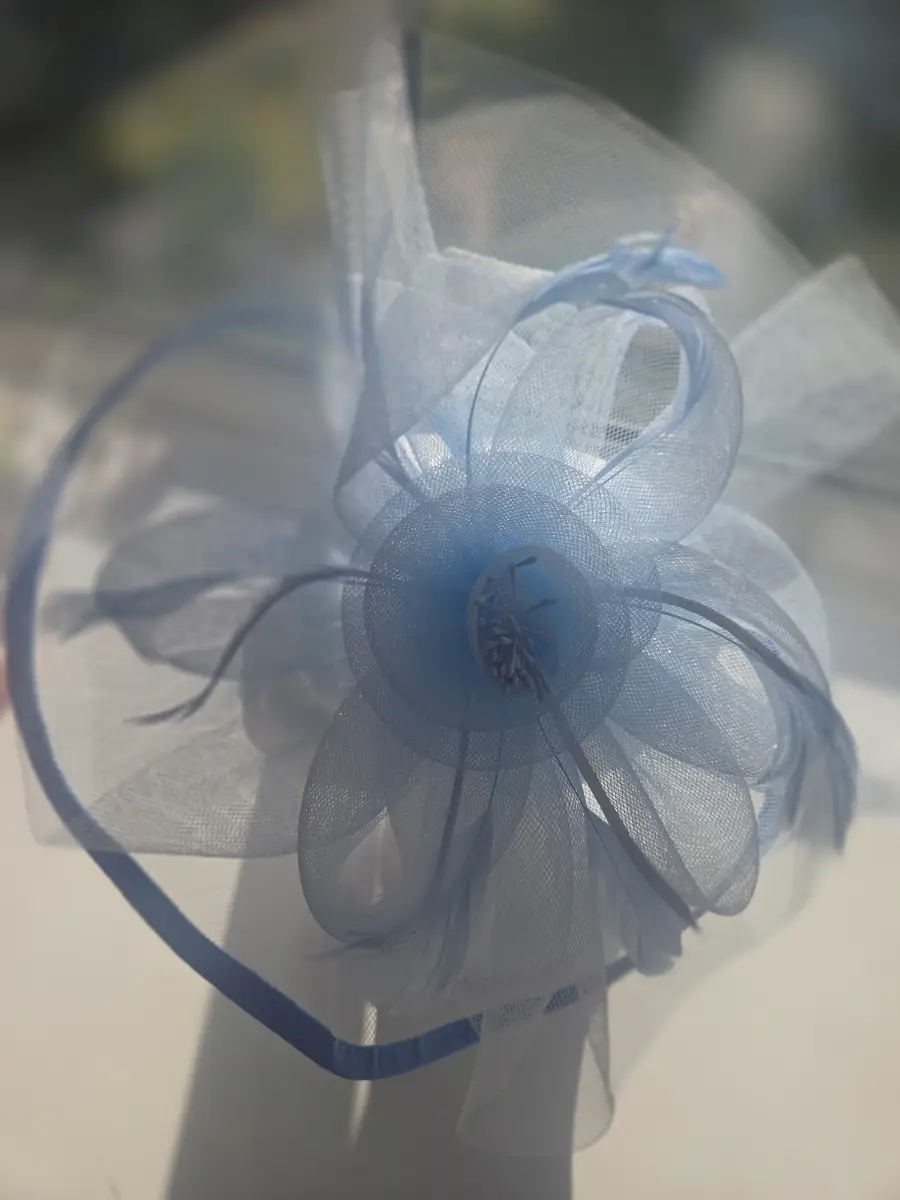 Baby blue fascinator