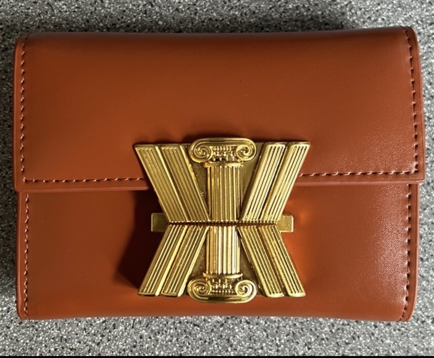 Kassandre designer purse, tan, new
