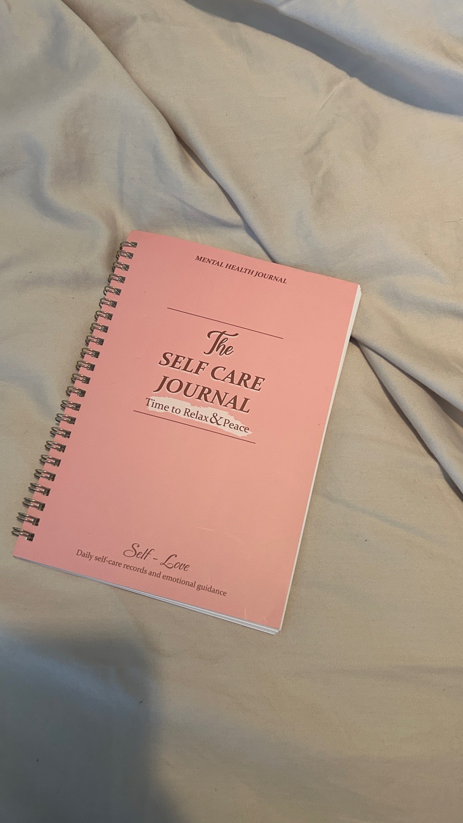 pink self care journal 🩷 mental health & gratitude diary
