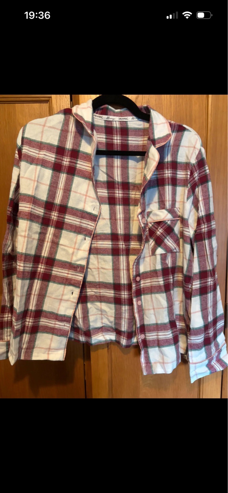 Cosy check soft flannel shirt - size S -unisex
