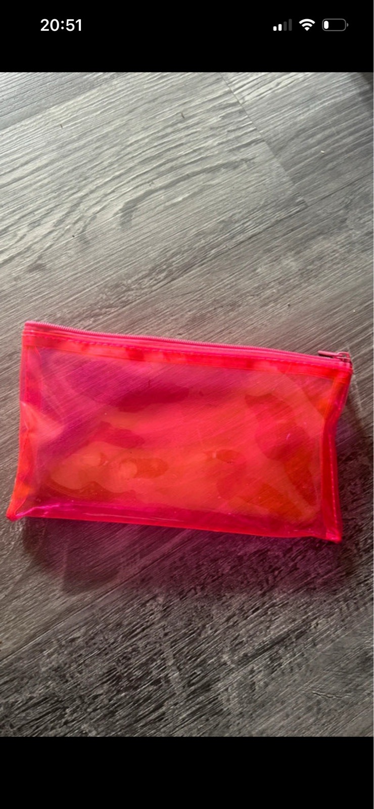 Pink pencil case/makeup bag