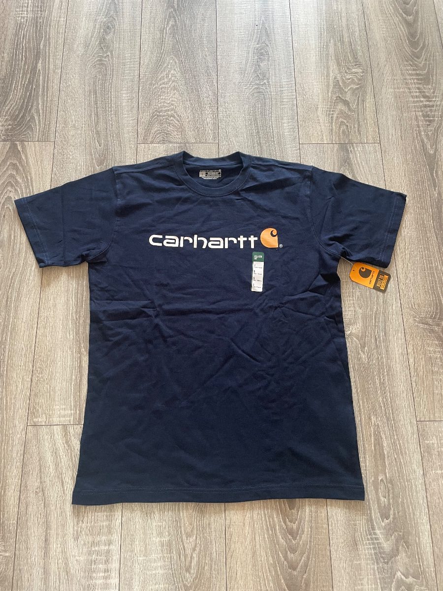 Men’s navy carhartt t shirt size small