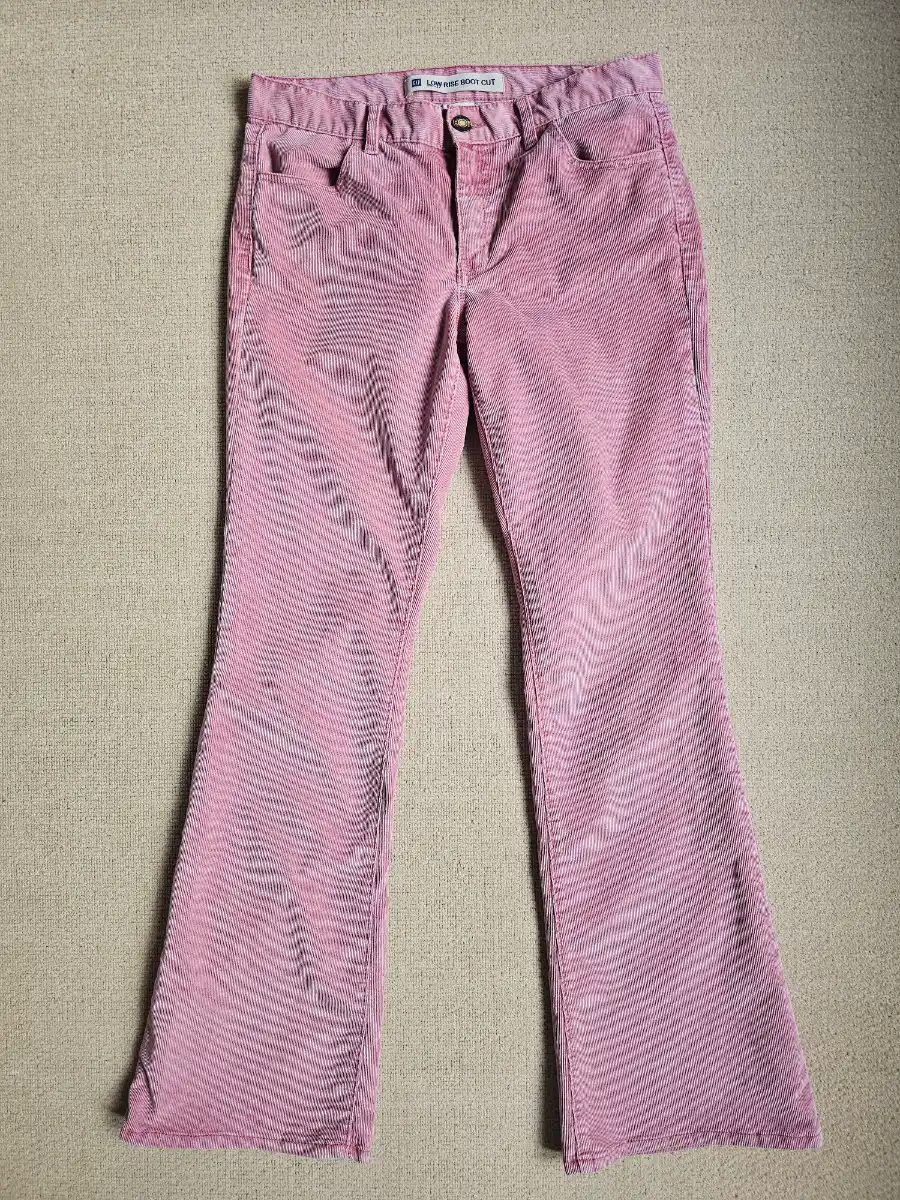 GAP Low Rise Bootcut Pink Corduroy Trousers, size 12 long legs