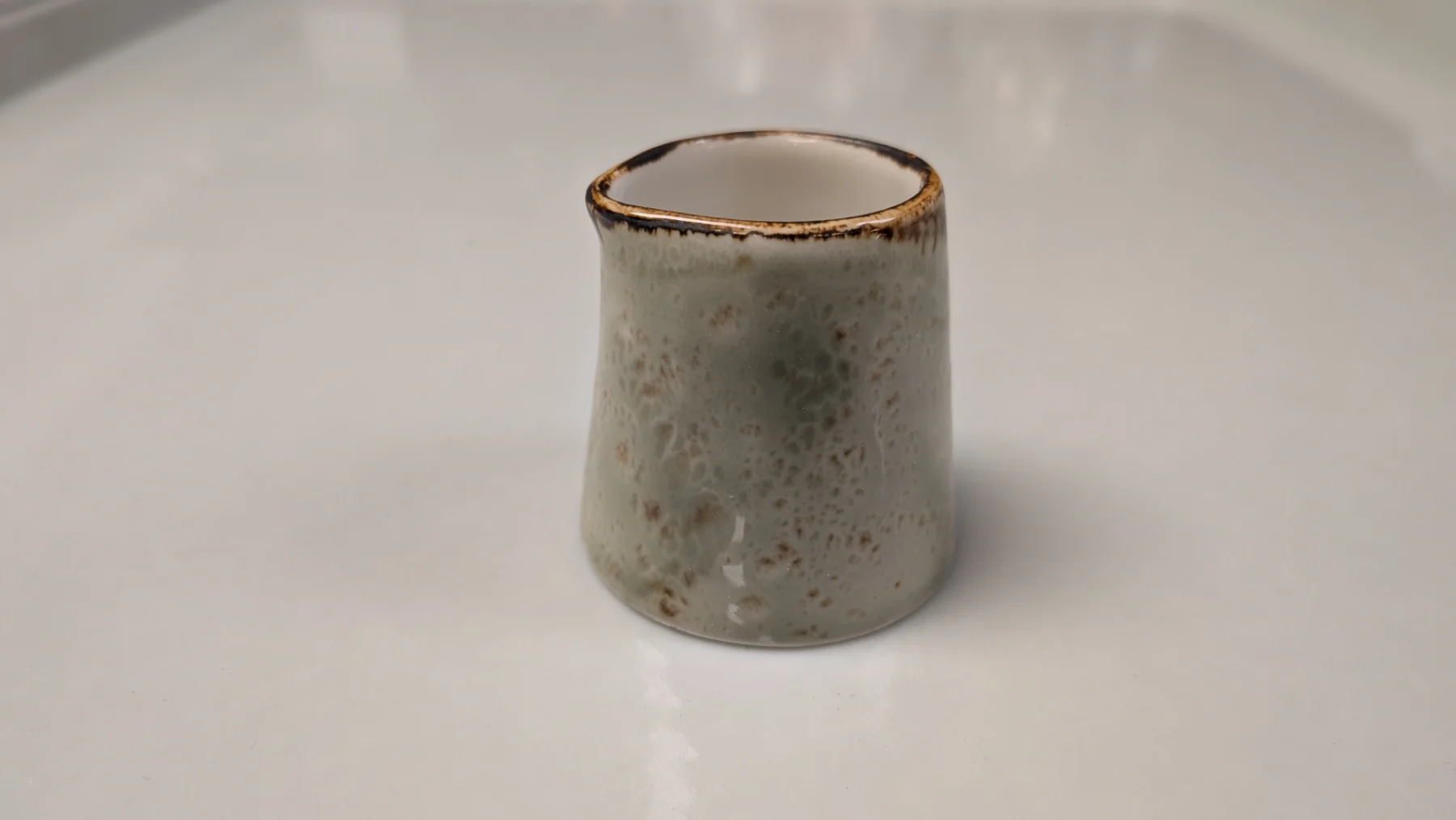 12 x Steelite Simplicity Craft Green Cream Milk Jug Tot 1oz 2.85cl 4.5cm