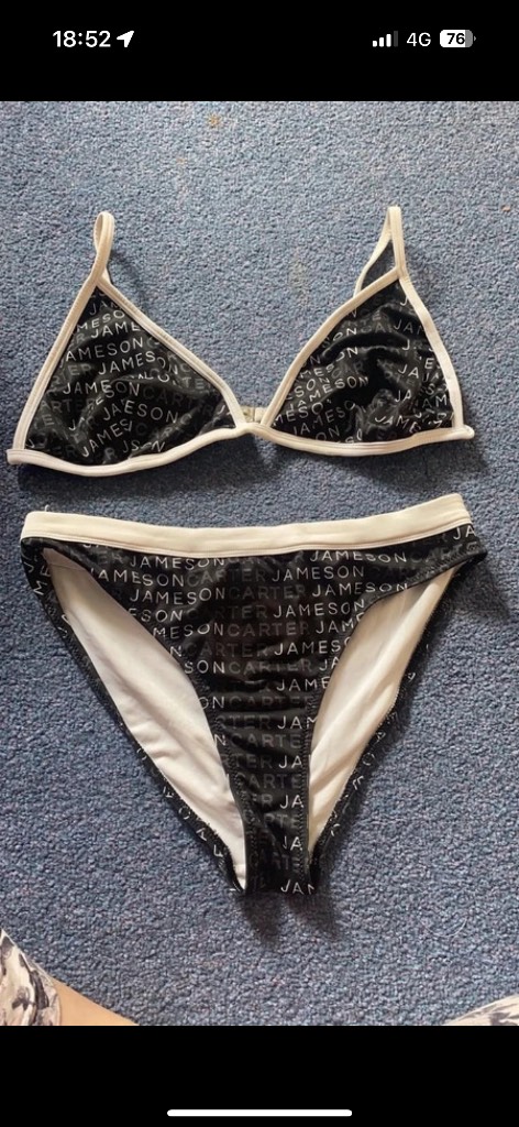 Jameson Carter bikini set. Triangle top and briefs size 14