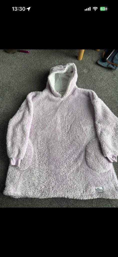 Purple snuddie fluffy thick warm winter onsie top