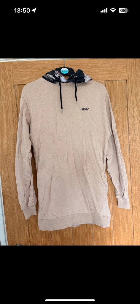 Siksilk Womens hooded jumper hoodie sweatshirt flower hood
