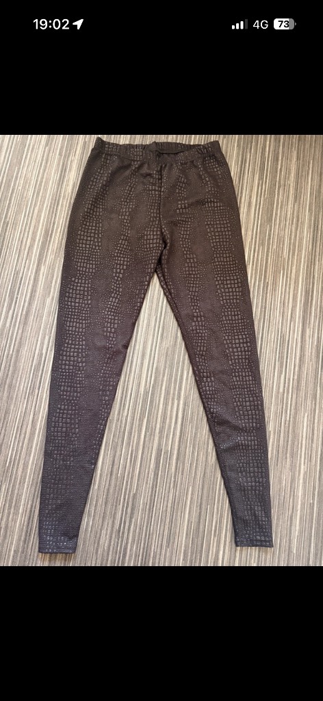 Brand new ladies croc animal print black leggings