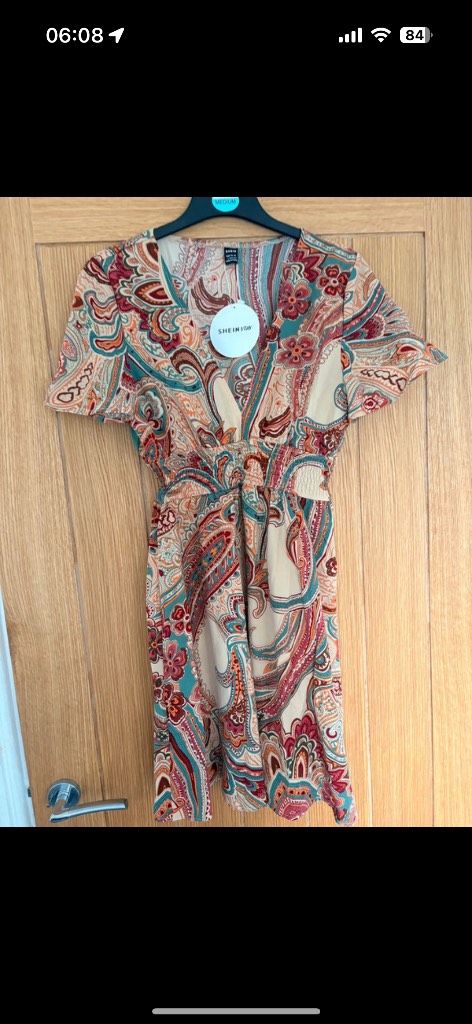 Shein vcay paisley print summer dress size large