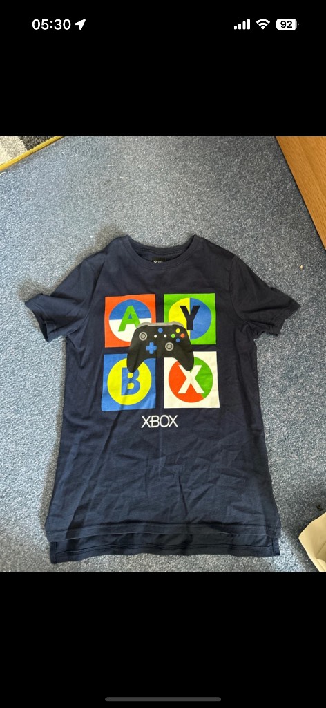 Xbox logo controller tshirt top age 9-10 years