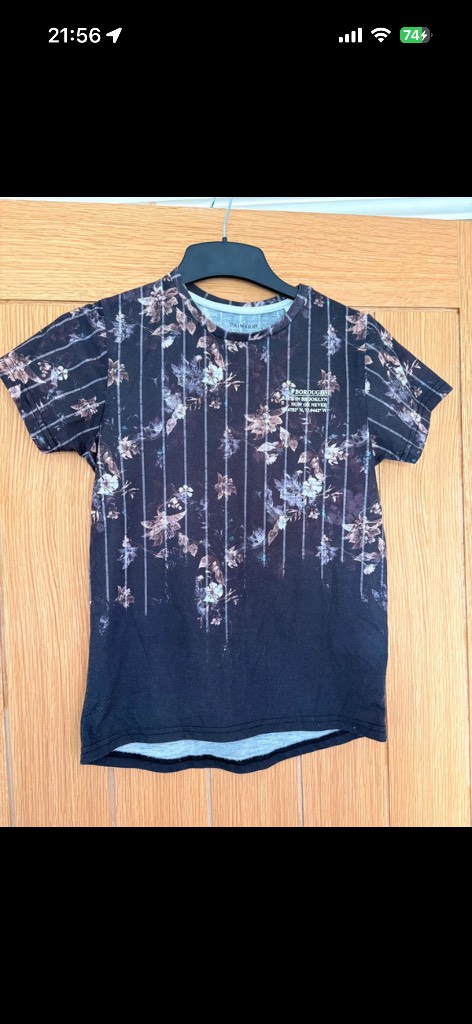 Primark Brooklyn now or never flower pattern tshirt top age9-10