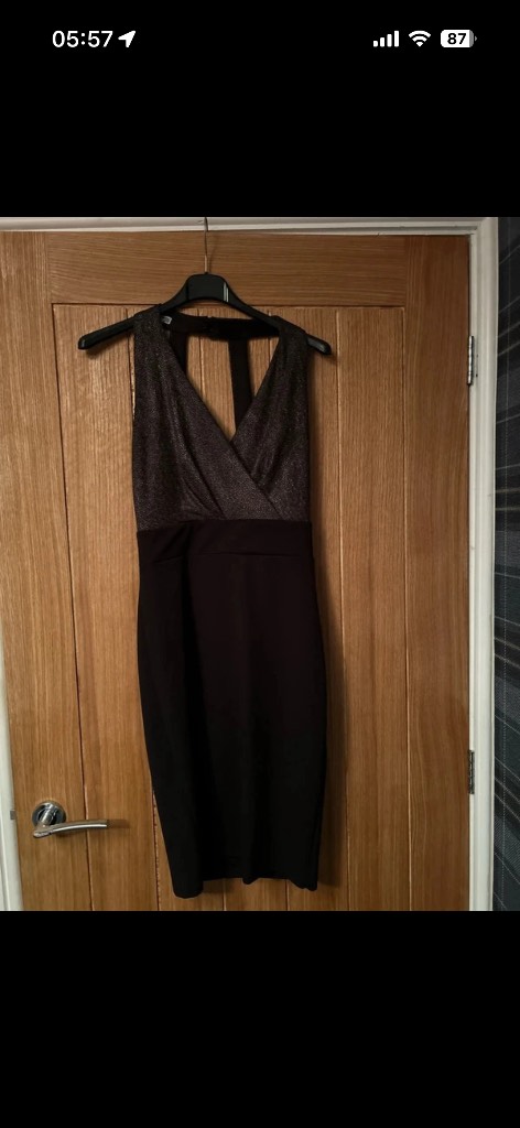 WalG party crocodile print bodycon halter neck dress size 12